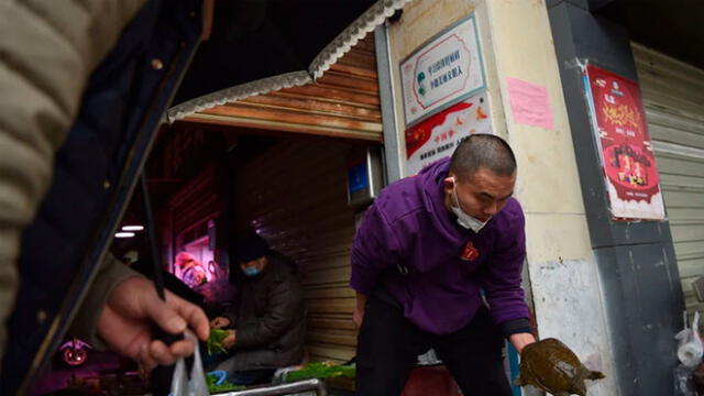 Las autoridades Chinas restringieron la venta de animales en este mercado tras el brote del coronavirus. Foto: Difusión