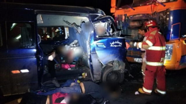 Moquegua: nueve muertos y varios heridos dejó choque entre tráiler y miniván en Ilo [VIDEO]