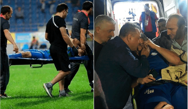 El marroquí Moestafa El Kabir sufrió una escalofriante lesión en un partido de la Liga de Turquía. | Foto: @CRizesporAS