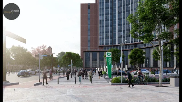 Avenida Abancay luciría así en 2035, según propuesta urbana viral en Facebook. Foto: Utopías Urbanas