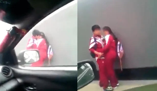 Facebook: Taxista interrumpe escena romántica de escolares y video hace reír a todos