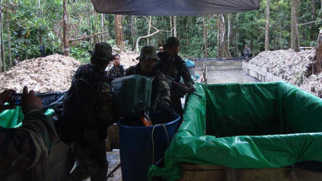 Loreto: PNP destruyó laboratorio de procesamiento de cocaína en Requena