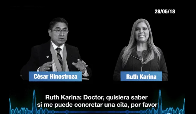 Publican audio de Ruth Karina pidiendo una cita a César Hinostroza [VIDEO]