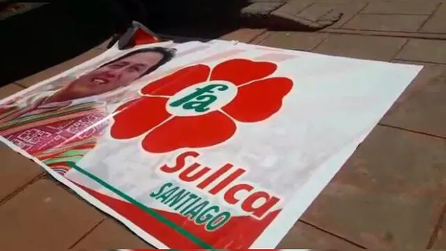 Incautan propaganda de candidato en local municipal en Cusco [VIDEO]