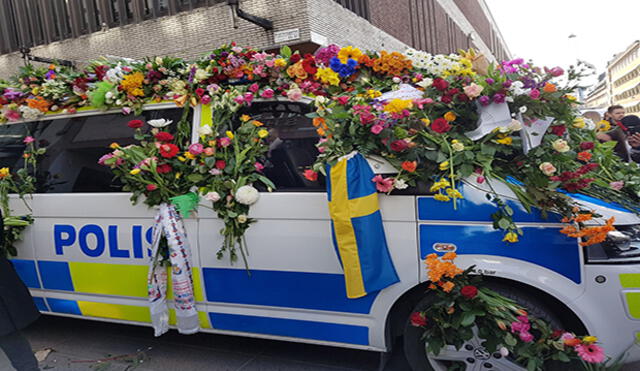 Homenaje a las víctimas del atentado en Estocolmo