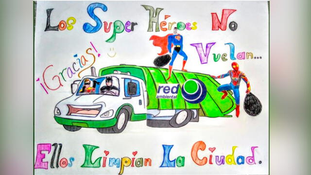 Desliza las fotografías para ver el increíble cartel que elaboró este pequeño mexicano para agradecer a los trabajadores de limpieza de Monterrey. Foto: Mario A. F. Soberanis