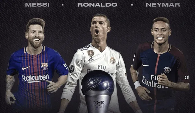 Premio The Best FIFA: Cristiano Ronaldo, Messi y Neymar son los tres finalistas
