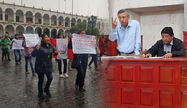 Arequipa. dirigentes dijeron que harán marchas diarias en la ciudad. Foto composición LR