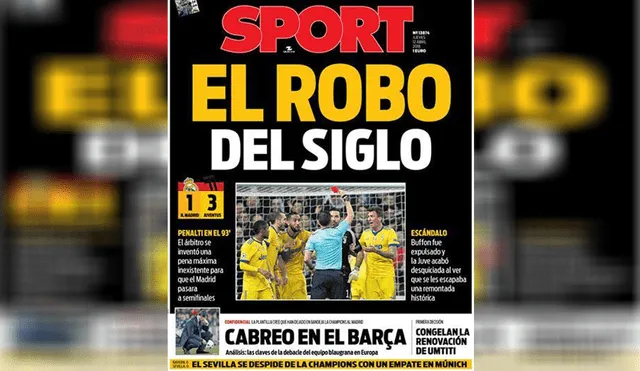 Diario catalán califica de “robo” la clasificación del Real Madrid y ‘Marca’ le responde [FOTOS]