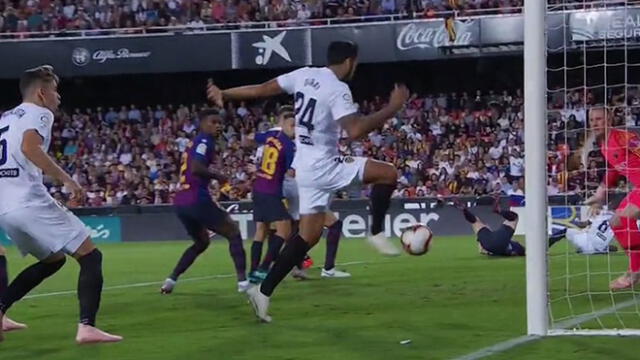 Barcelona vs Valencia: al minuto de juego, Ezequiel Garay abrió el marcador [VIDEO]