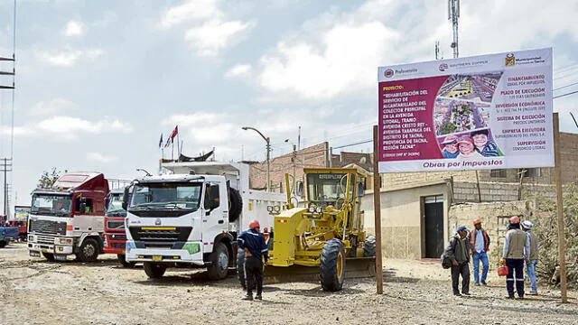 Tacna: Obras por Impuestos retrasadas por falta de pago a contratista