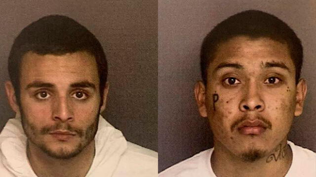 Santos Samuel Fonseca y Jonathan Salazar, el de la letra"P" tatuada en su cara, son considerados "peligrosos". Foto: Monterey County Sheriff