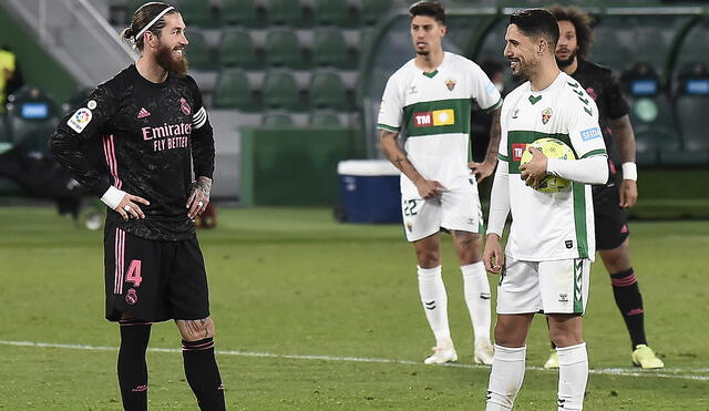 Real Madrid y Elche empataron en la fecha 16 del fútbol español. Foto: AFP