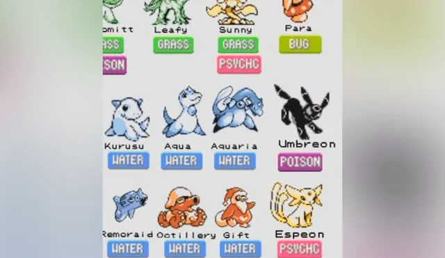 Eevee tuvo una evolución tipo veneno en Pokémon Gold and Silver