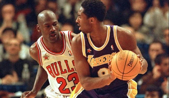 Michael Jordan y Kobe Bryant se enfrentaron por primera vez en 1997. Foto: NBA