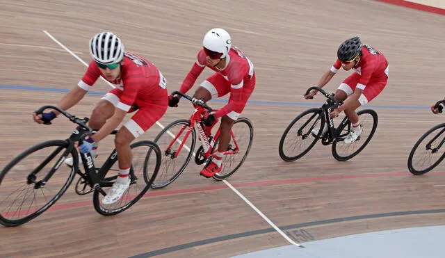 El equipo de Ciclismo de pista se quedó con la medalla de bronce en la prueba de velocidad. Foto: Lima 2019