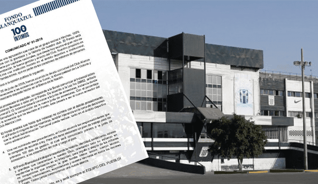 Fondo Blanquiazul emite su primer comunicado tras asumir Alianza Lima