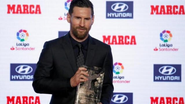 Lionel Messi recibió el premio Pichichi de la Liga Santander 2017/2018 [VIDEO]