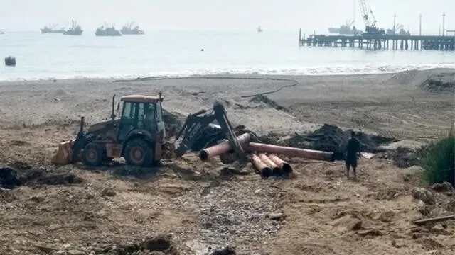 Callao: retiran tuberías clandestinas en playa Bahía Blanca
