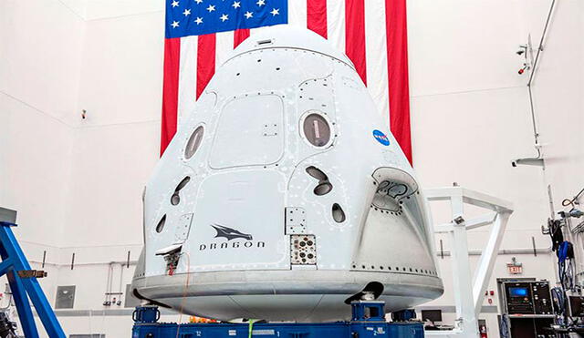 El transbordador estadounidense Crew Dragon. Foto: SpaceX (EFE)