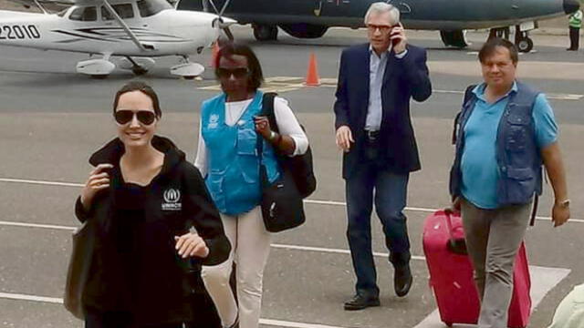 Angelina Jolie visitó a migrantes venezolanos en Tumbes