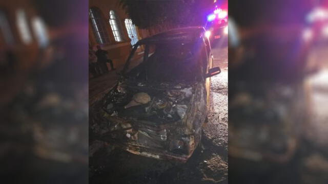 Lambayeque: vehículo se incendia en plena vía pública