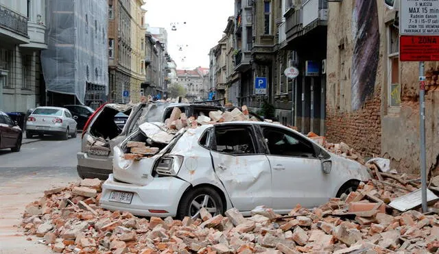 Temblores sacuden capital de Croacia, causando daños materiales y heridos. Foto: EFE.