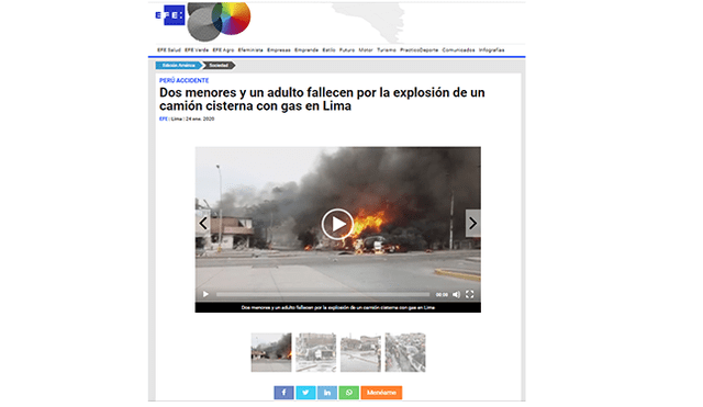 Así informó la prensa internacional sobre el incendio en Villa El Salvador