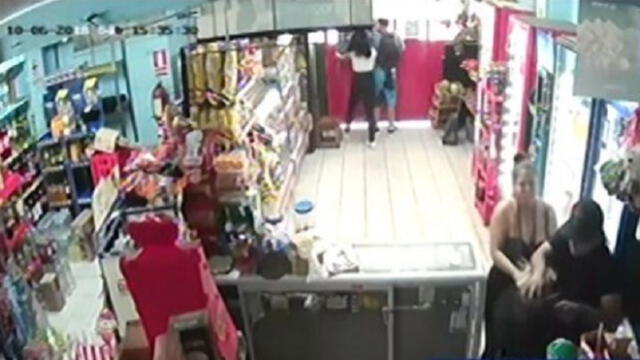 Surco: seis delincuentes armados robaron más de 5 mil soles de minimarket [VIDEO]