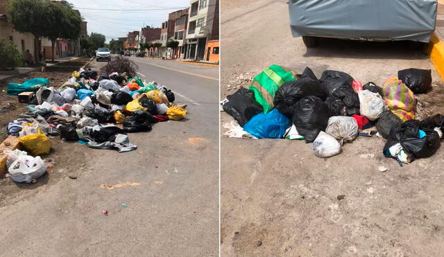 Vecinos denuncian acumulación de basura en calles de Chiclayo.