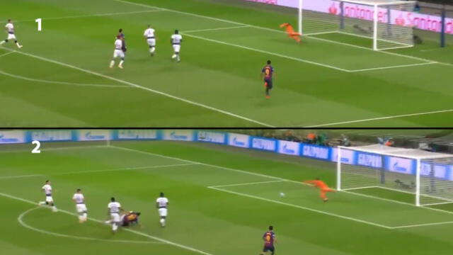 Messi usó la misma técnica pero el mismo palo le negó dos veces el gol ante Tottenham [VIDEO]
