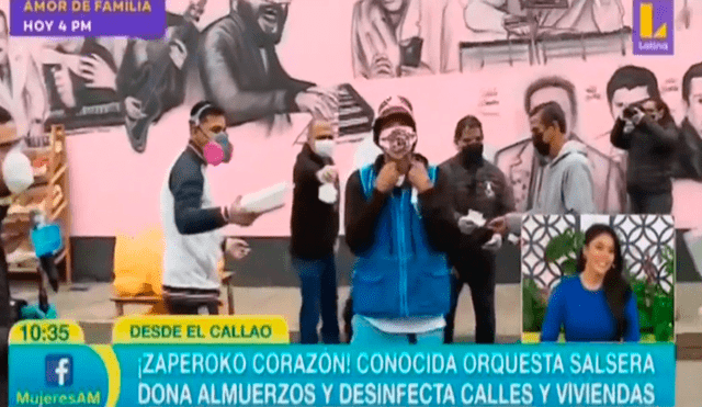 Zaperoko dona almuerzos y desinfecta calles en el Callao durante transmisión en vivo con Mujeres al mando