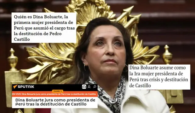Dina Boluarte es la primera presidente mujer del Perú. Foto: composición de La República