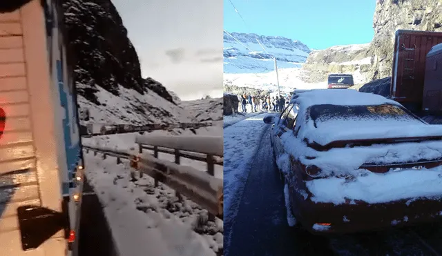 Nieve en Carretera Central deja varados a cientos de pasajeros [VIDEO]