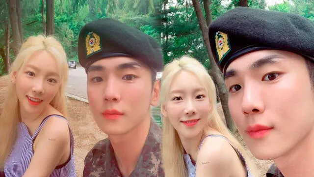 Instagram: Taeyeon y Key en el Ejército