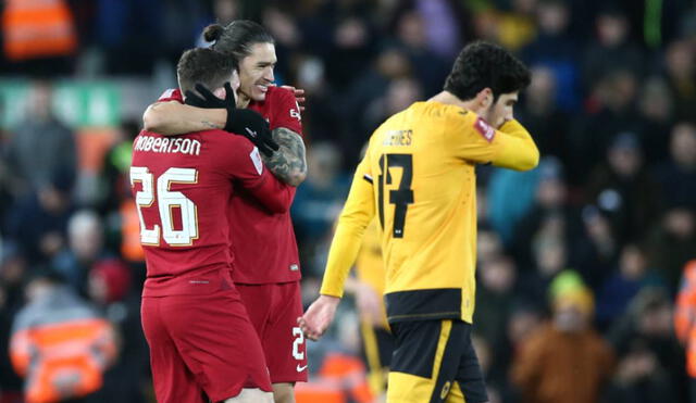 Liverpool empató con Wolverhampton por la tercera ronda de la FA Cup. Foto: EFE