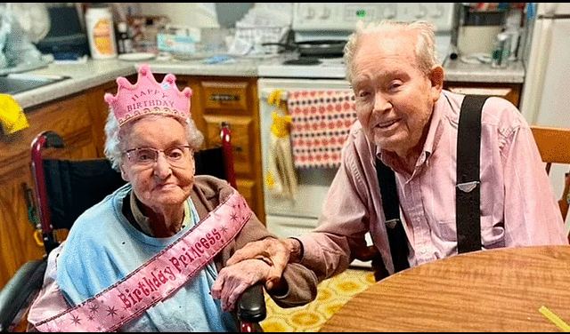 June y Hubert tenían 100 años, vivieron 79 años de un feliz matrimonio y fallecieron con solo 20 horas de diferencia. Foto: Daily Mail