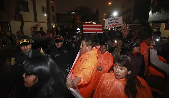 Mineros exigen la liberación de sus dirigentes [FOTOS]