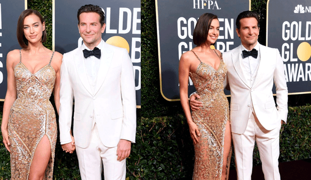 Irina Shayk y Bradley Cooper presumen su amor en los Golden Globes 2019