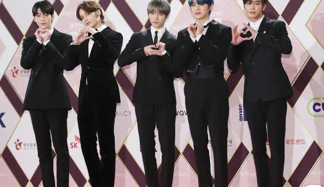 TXT durante el photowall de los KBS Gayo Daechukje 2019.