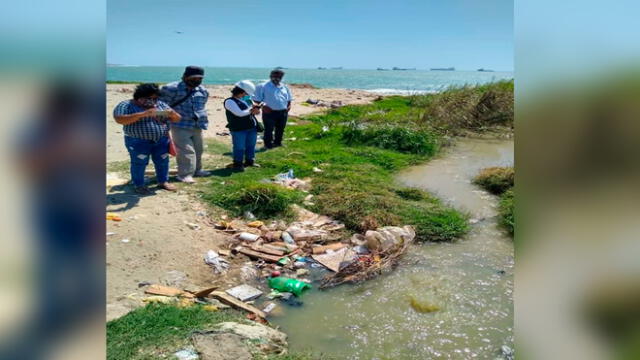 Aguas residuales contaminan mar en Talara