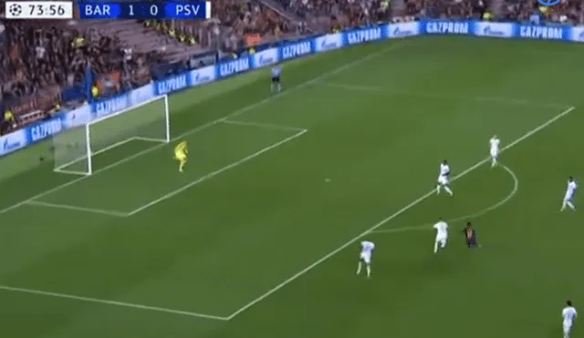 Barcelona vs PSV: Dembelé hace potente gol para el 2-0 [VIDEO]