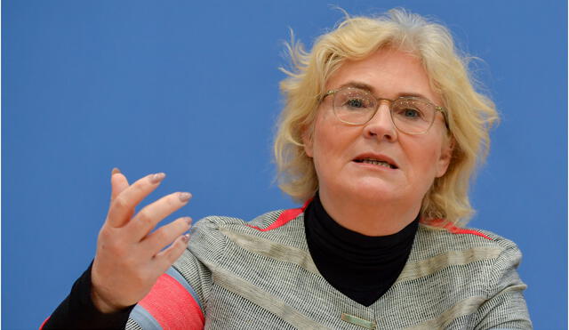 Christine Lambrecht, ministra de Justicia que pertenece al partido socialdemócrata de Alemania. Foto: AFP