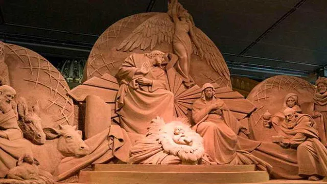 Navidad: así es el colosal nacimiento de arena de 720 toneladas en Vaticano [VIDEO]