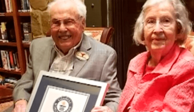 Pareja gana el récord mundial tras 80 años de matrimonio