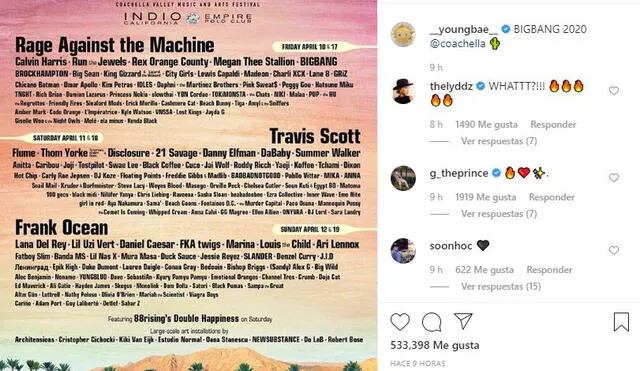 BIGBANG en Coachella 2020
