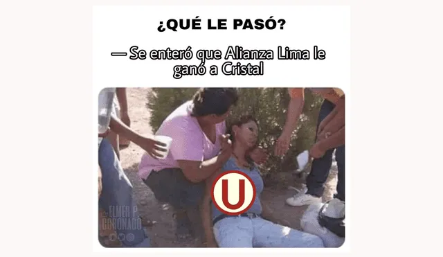 Alianza Lima venció 1-0 a Sporting Cristal y motivó graciosos memes en las redes sociales.