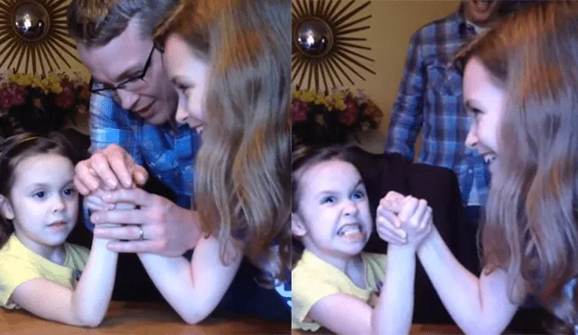 Facebook viral: Niña juega a las 'vencidas' con su hermana y sus gesto generan las risas de miles [VIDEO]