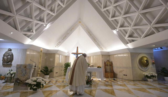 El pontífice en la Casa Santa Marta. Foto: Vatican News