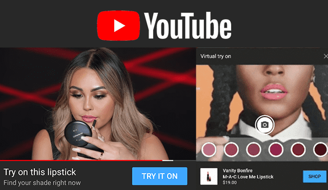 YouTube Realidad Aumentada Maquillaje